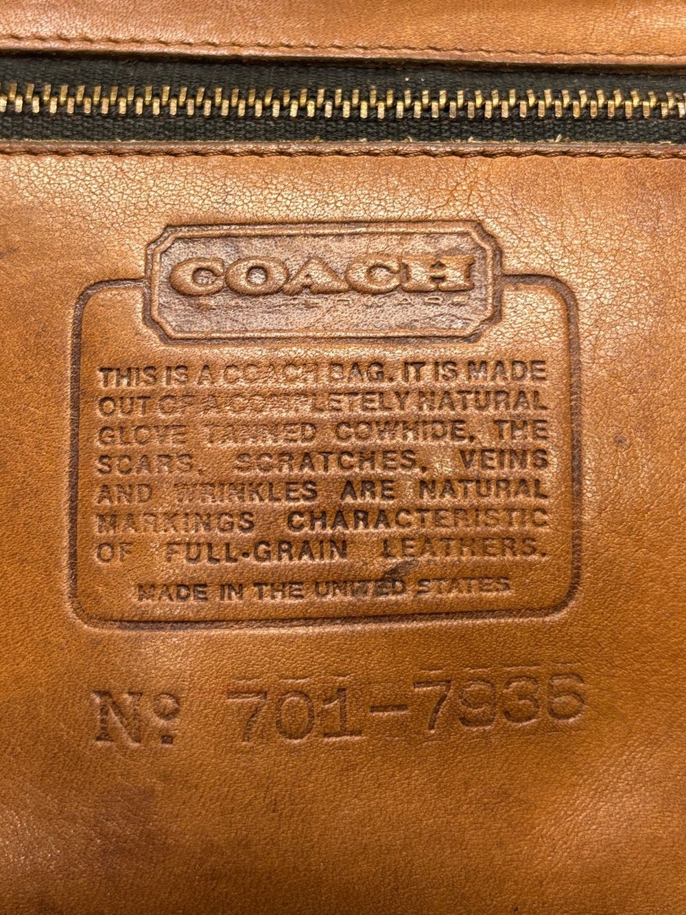 Vintage Coach 701-7336 Brown Leather Crossbody Bag - Picture 2 of 15